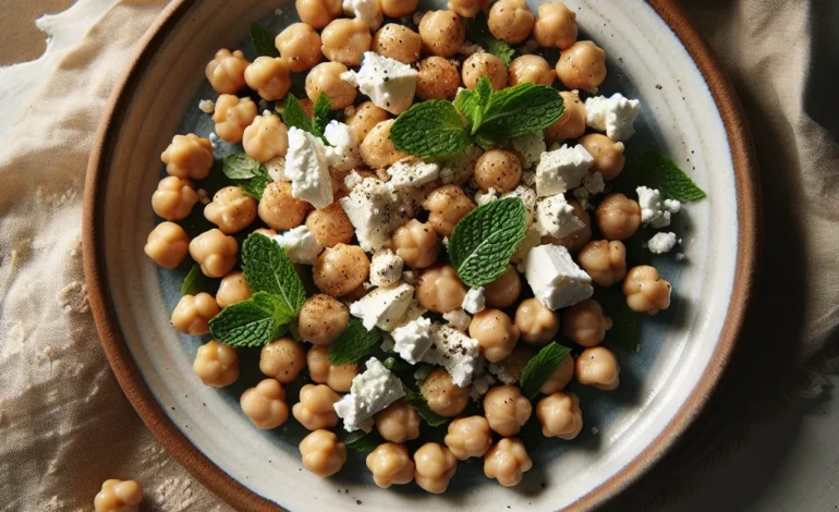 Chickpea Salad with Feta Cheese – A high-protein salad that’s perfect for a light lunch