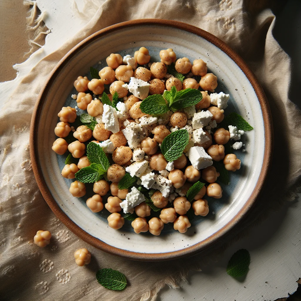 Chickpea Salad with Feta Cheese – A high-protein salad that’s perfect for a light lunch