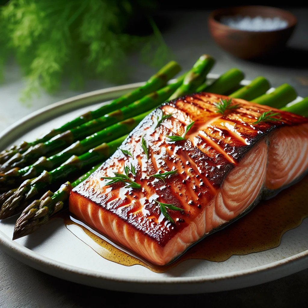 Grilled Salmon and Asparagus – Omega-3-packed salmon served with fiber-rich asparagus provides a hearty, yet light meal