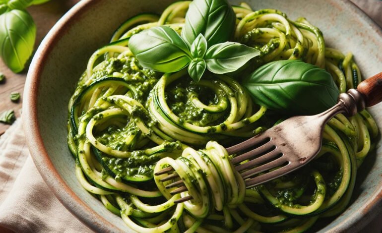 Zucchini Noodles with Pesto – A low-carb alternative to traditional pasta.